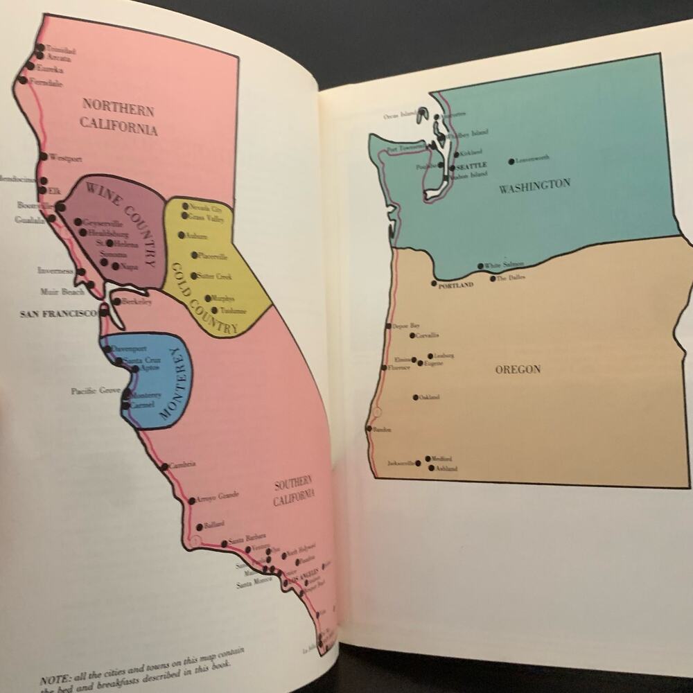 1986 West Coast Bed & Breakfast Guide: California, Oregon & Washington Vintage - Picture 7 of 11